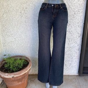 Halogen Dark Denim Midrise Zipfly Flare Jeans